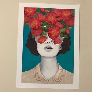 Boho rose poster